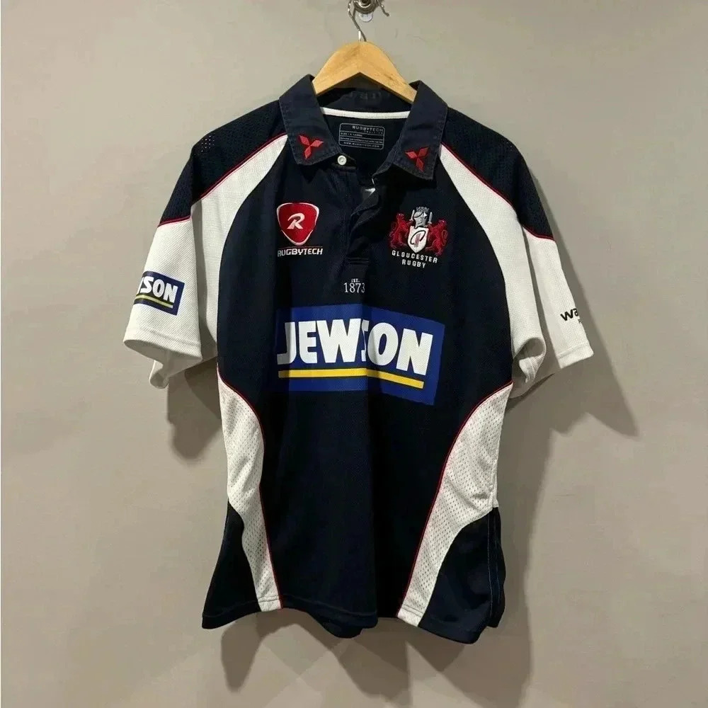 Gloucester Rugby Away Rugbytech 2008-2009 Professional Polo Rugby Jersey - Picture 2 of 12